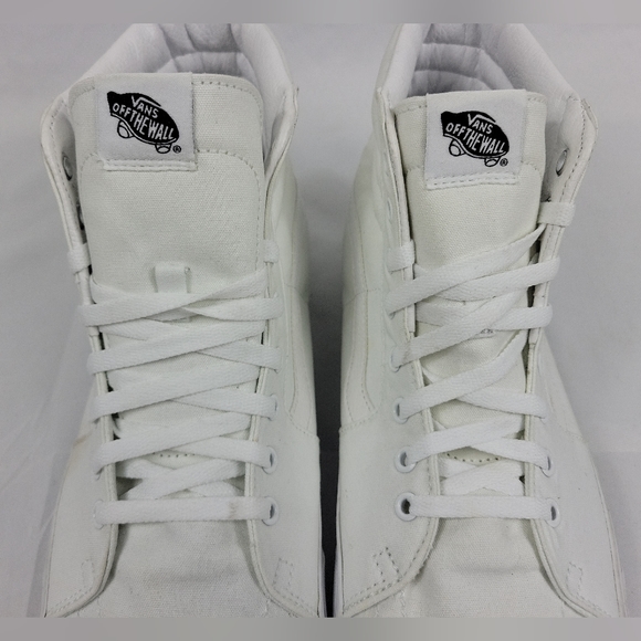 Vans Off The Wall High Top Shoes Mens Size 13 All White Lace Up Sneakers 721356 - Picture 7 of 12